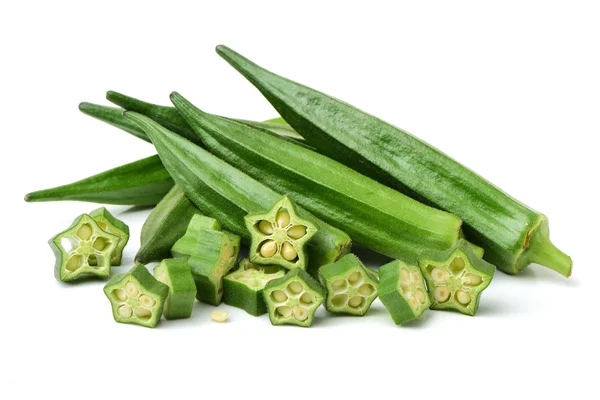 Fresco giovane okra — Foto Stock