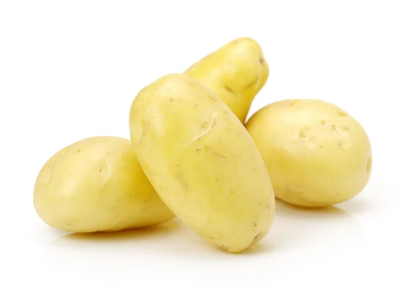 Potatis på nära håll på vit — Stockfoto