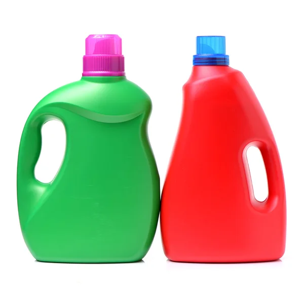 Recipientes de plástico para detergente — Fotografia de Stock