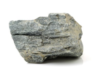 Beyaz arka plan üzerinde granit taş