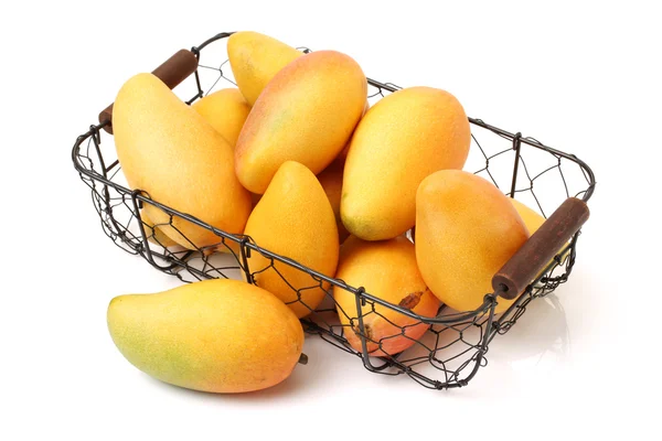 Beyaz arkaplanda mango — Stok fotoğraf