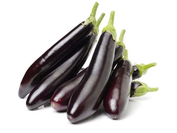 Eggplants on white background — Stock Photo, Image
