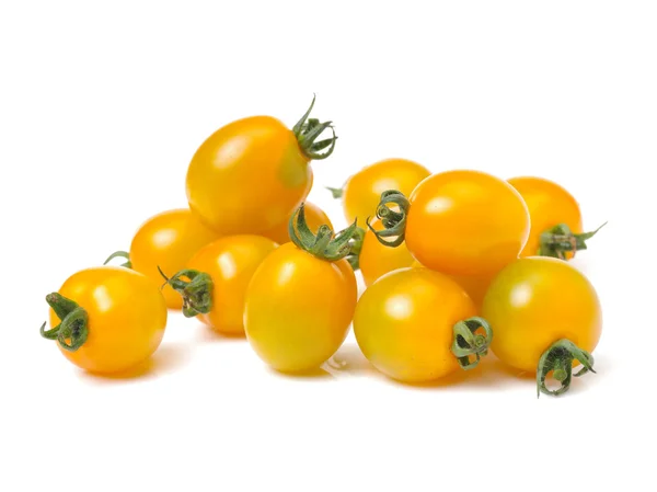 Yellow Cherry Tomatoes White — Stock Photo, Image