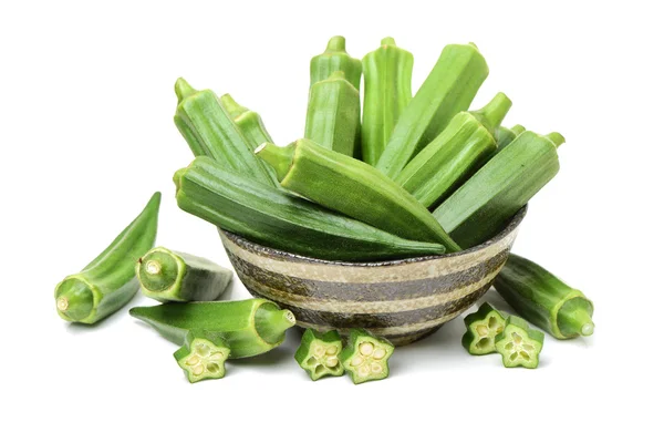 Verse jonge okra — Stockfoto