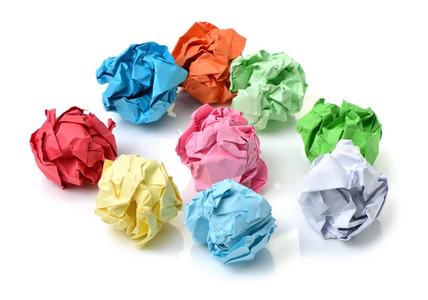 Colored Paper Balls White — Stock Photo, Image