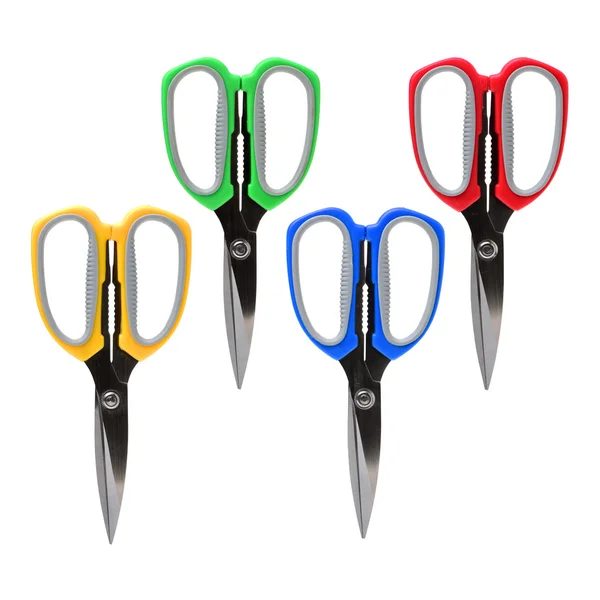 Nożyczki z kolorowe uchwyty — Zdjęcie stockowe