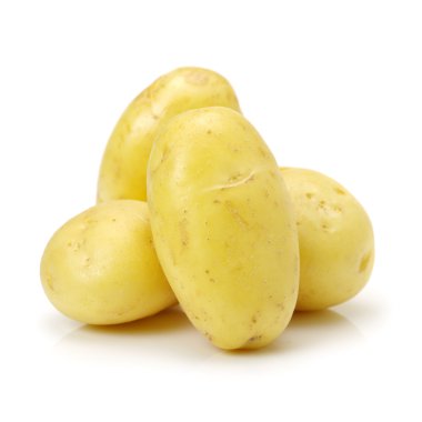 patates üzerine beyaz kapatın