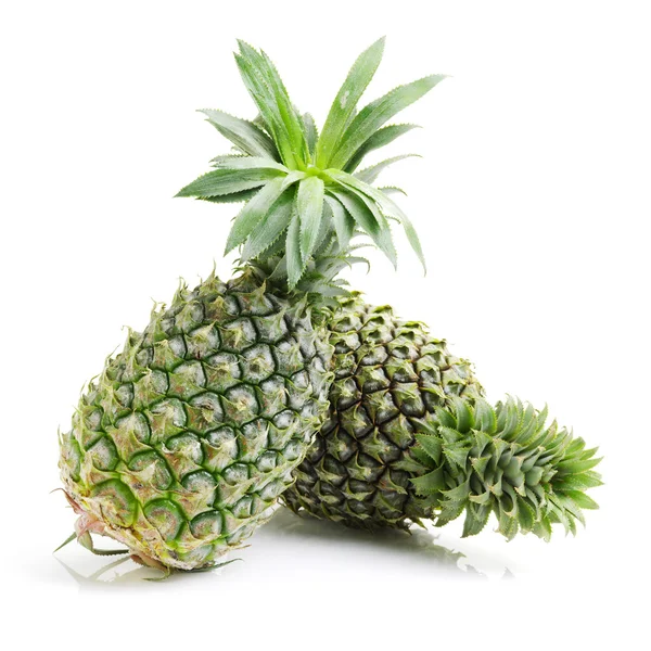 Ananas da vicino su bianco — Foto Stock