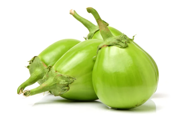 Fresh green eggplants — Stock Photo, Image