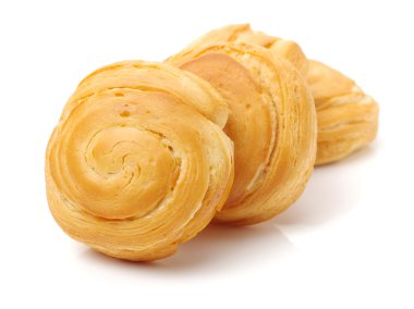 Beyaz arkaplanda ekmek