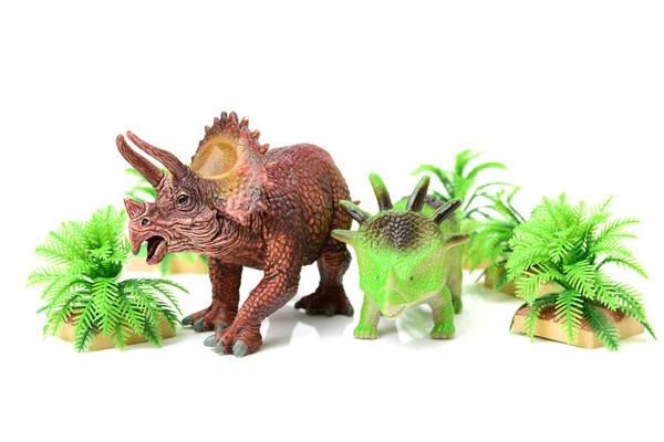Игрушки динозавров закрываются — стоковое фото