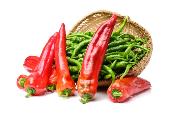 Färsk röd paprika skiva på — Stockfoto