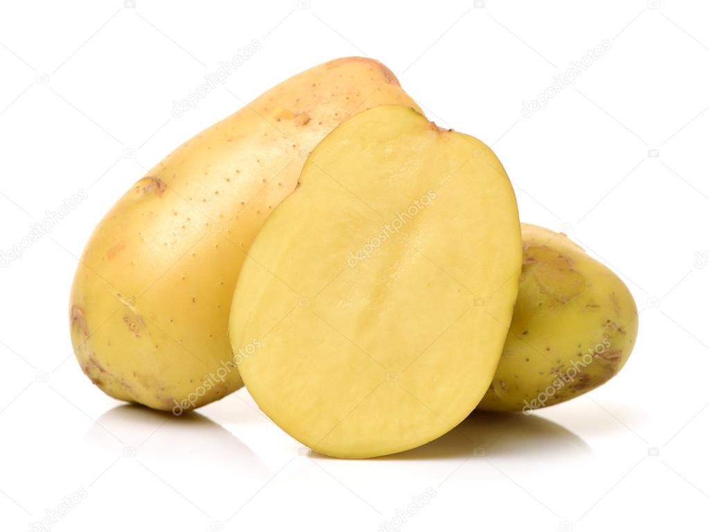 New potato isolated on white 