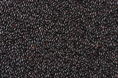 Taze ve çiğ siyah pirinç arka plan