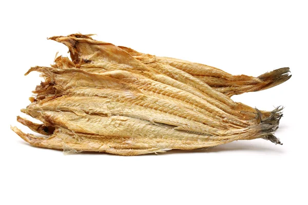 Dried Pollack on the white — Stock Photo, Image