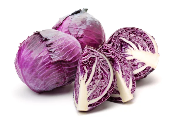 Red cabbage isolated on white — Stock Photo, Image