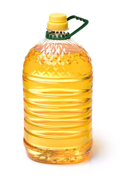 Láhev olej plast velké na — Stock fotografie