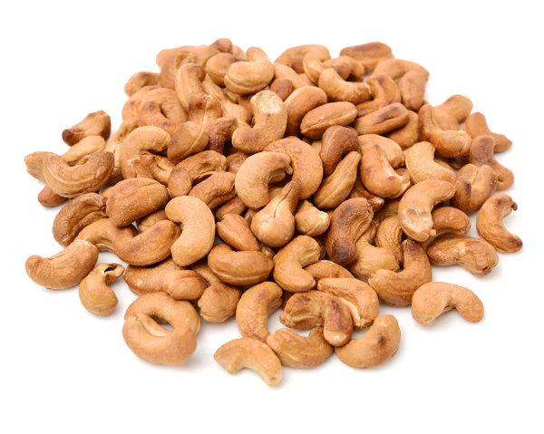 Roasted cashew nuts with salt — Stock Photo, Image