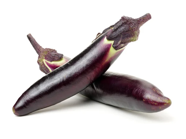 Aubergine isoliert auf weißem Hintergrund — Stockfoto