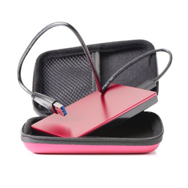 Kırmızı harici sabit disk  