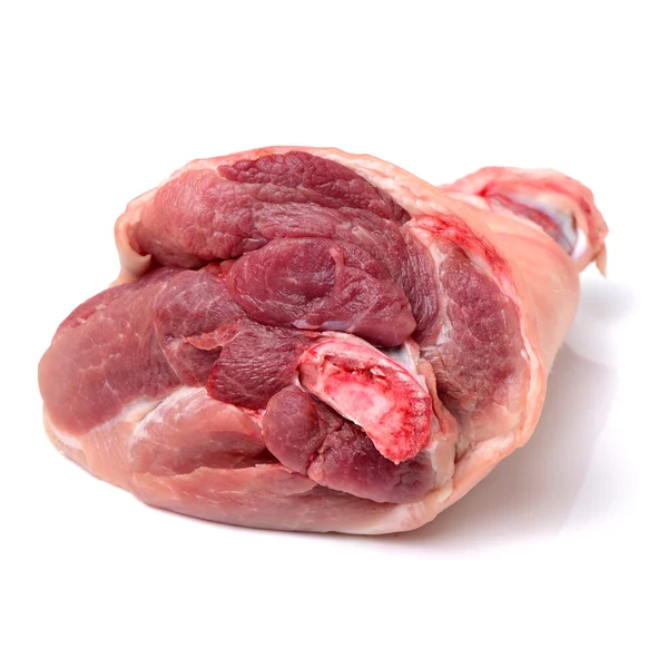 Rohes Schweinefleisch (Bein) isoliert auf — Stockfoto