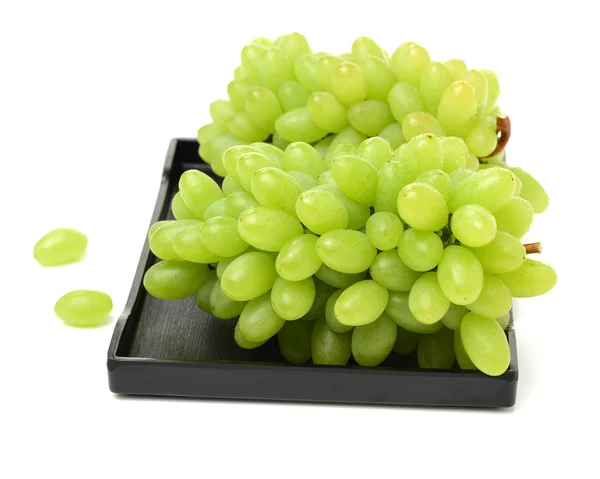 Green grapes on white background — Stock Photo, Image