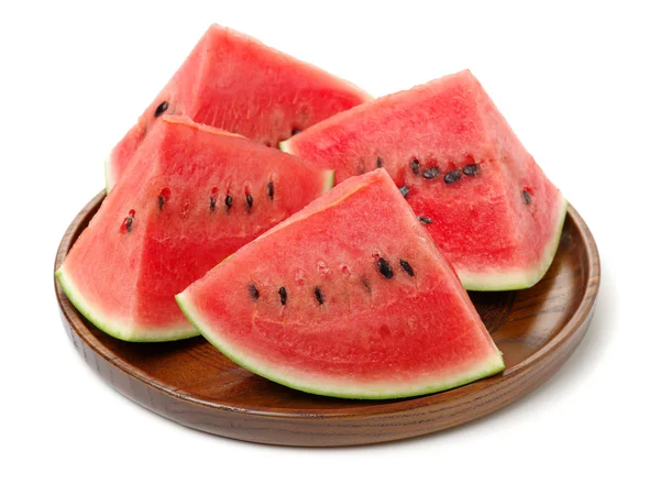 Slice of watermelon on white — Stock Photo, Image