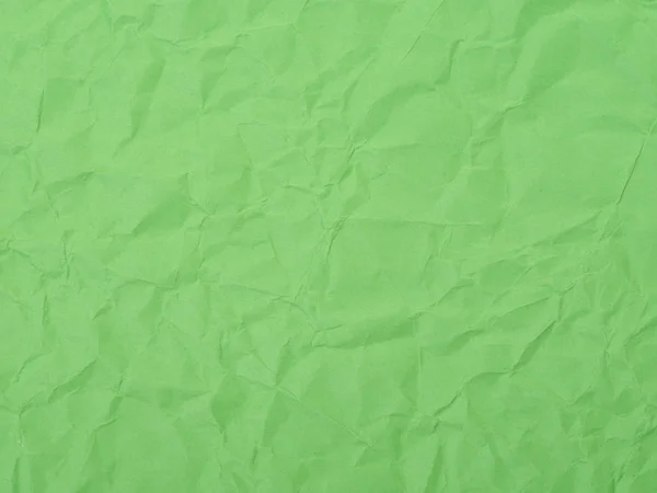 Fond de papier vert froissé — Photo