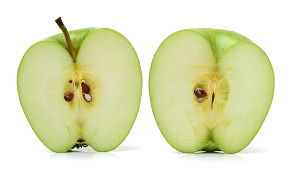 Green apple on white background — Stock Photo, Image