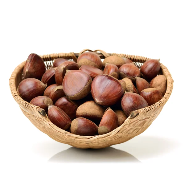 Pile of chestnuts close up — Stock Photo, Image