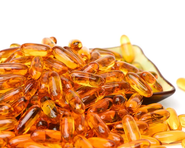 Vitamine omega-3 visolie capsules — Stockfoto