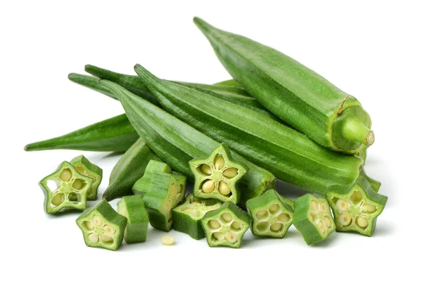 Verse jonge okra — Stockfoto