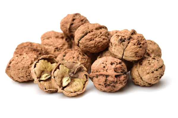 Walnuts on white background — Stock Photo, Image