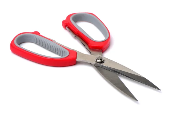 Pair Red Scissors Isolated White Background — Stock Photo, Image