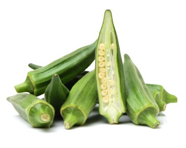 Fresh young okra  clipart