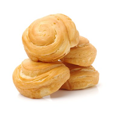 Beyaz arkaplanda ekmek