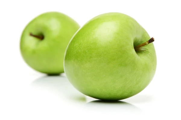 Twee groene appels — Stockfoto