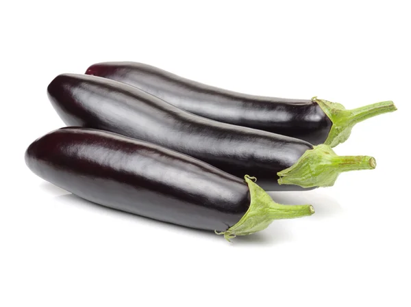 Aubergines sur fond blanc — Photo