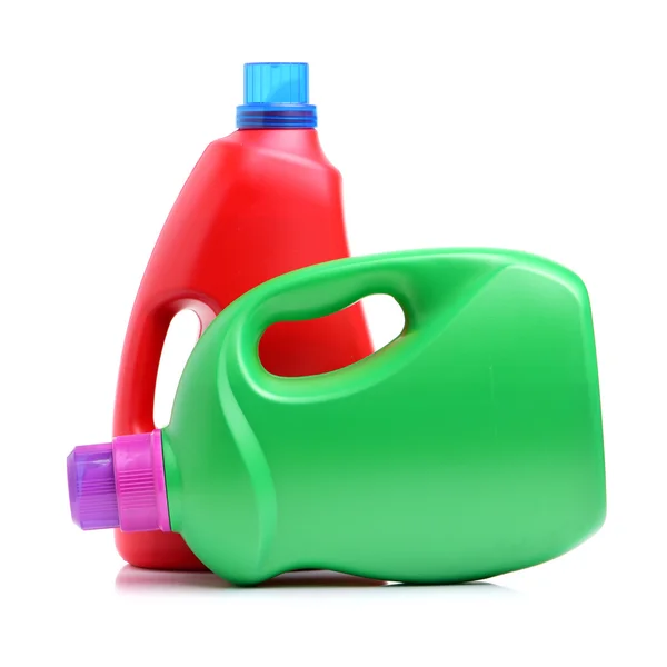 Plastic containers for detergent — Stock Photo, Image