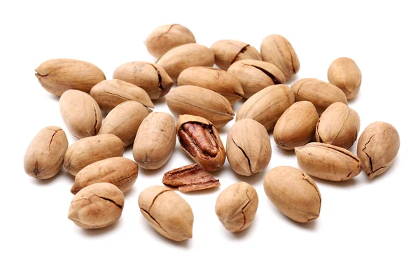 Pecan nuts on white background — Stock Photo, Image