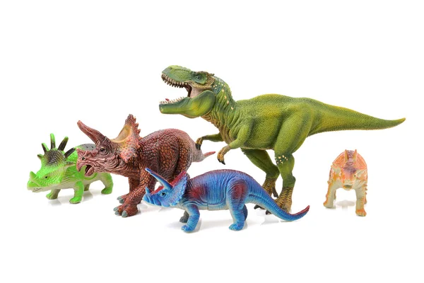 Dinozaury zabawki zbliżenie — Zdjęcie stockowe