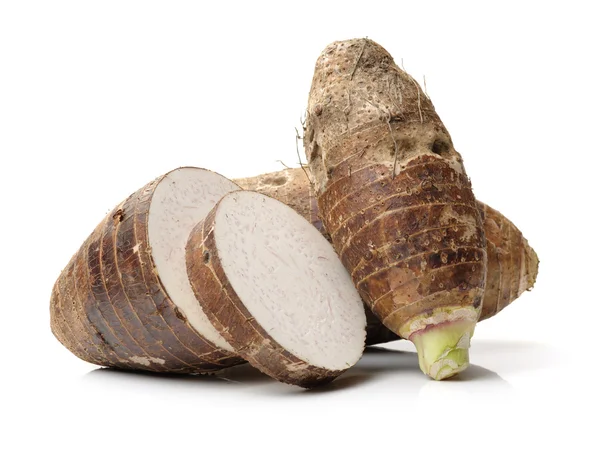 Fresh Taro White Backgroud — Stock Photo, Image