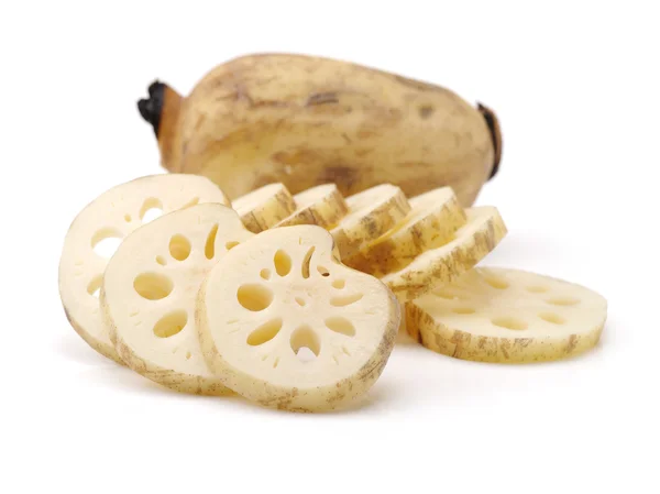 Lotus Root Isolated White Background — Stock Photo, Image