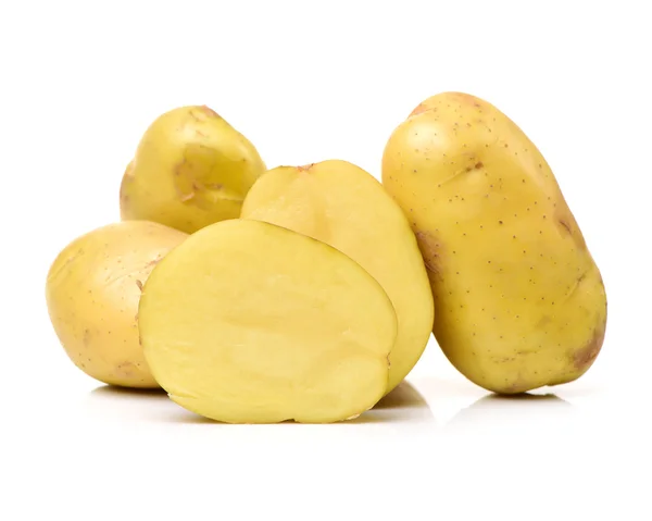 Patatas Frescas Aisladas Sobre Fondo Blanco — Foto de Stock