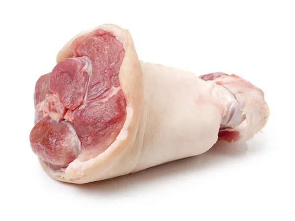 Rohes Schweinshaxen Auf Weiß Stockbild