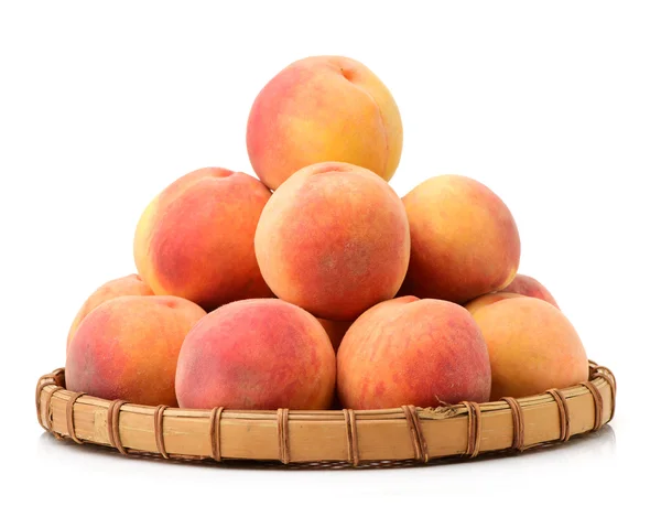 Yellow Peach Heap Plate — Stock Photo, Image
