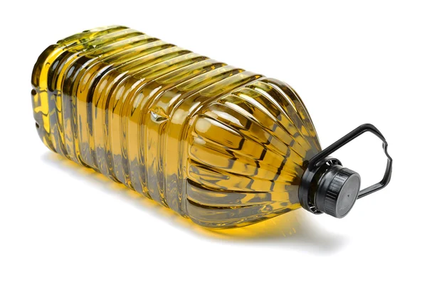 Plastic Bottle Oil Black Lid Handle — Stock Photo, Image