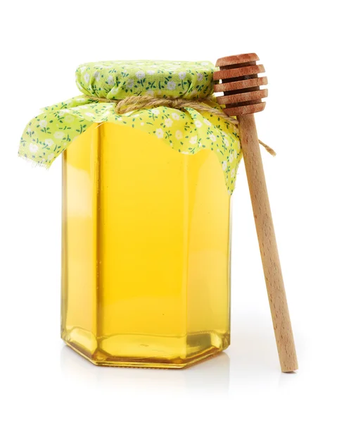 Honey Jar Dipper — Stock Photo, Image