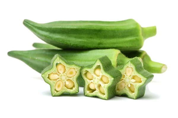 Verse jonge okra — Stockfoto