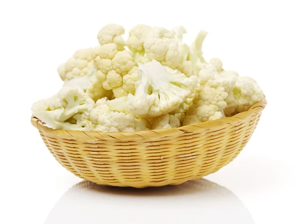 Cauliflower Portions Basket — Stock Photo, Image